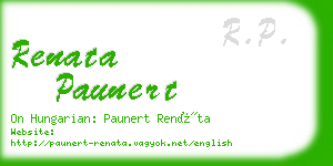 renata paunert business card